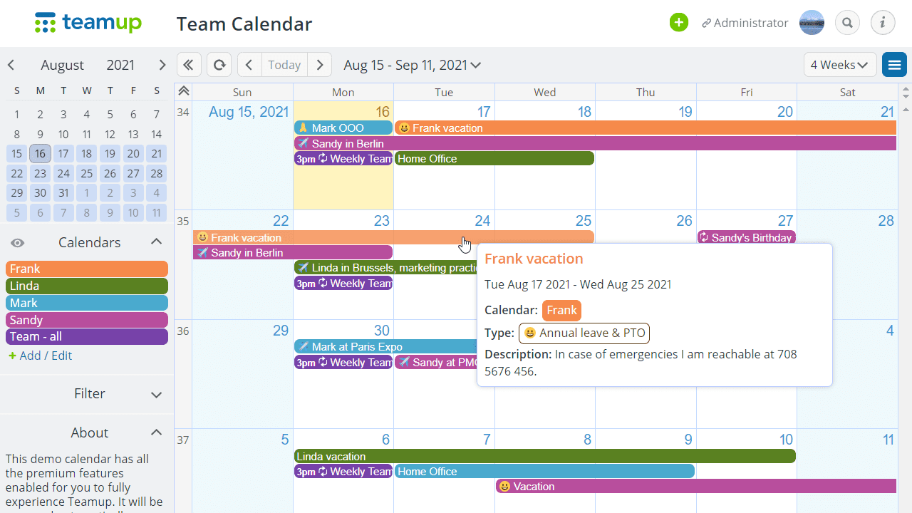 teamup calendar for mac